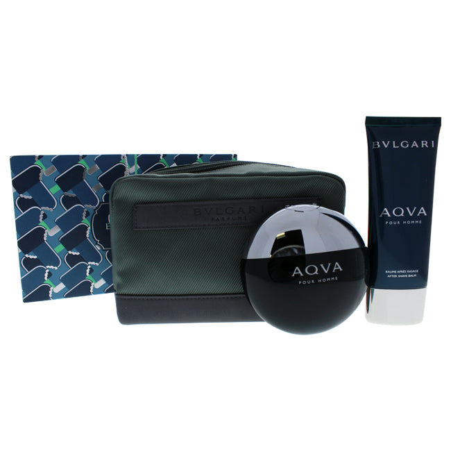 Bvlgari Aqva von Bvlgari für Herren - 3-teiliges Geschenkset
