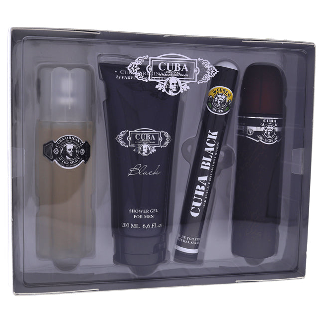 Cuba Black von Cuba für Männer - 4-teiliges Geschenkset