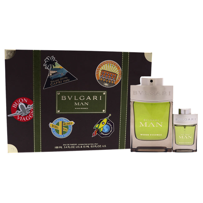 Bvlgari Man Wood Essence von Bvlgari für Herren - 2-teiliges Geschenkset
