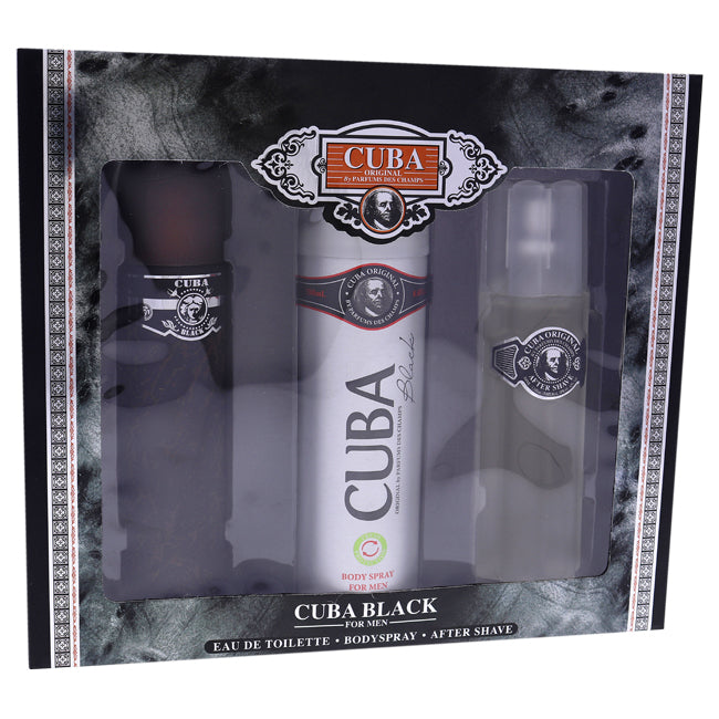 Cuba Black von Cuba für Männer - 3-teiliges Geschenkset
