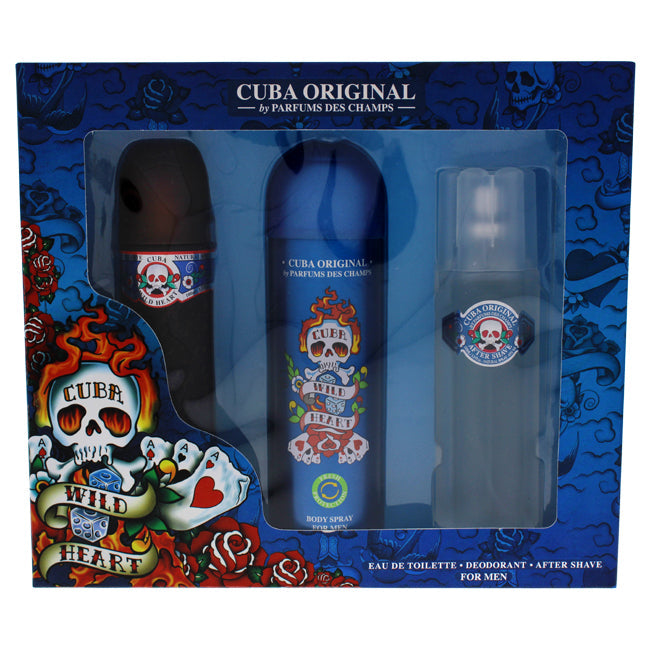 Cuba Wild Heart von Cuba für Männer - 3-teiliges Geschenkset