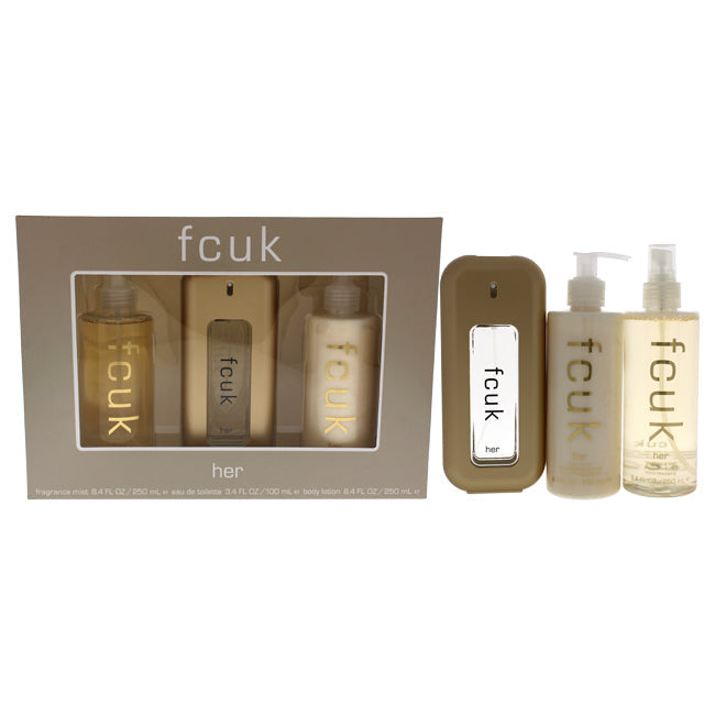 Fcuk von French Connection UK für Damen – 3-teiliges Geschenkset