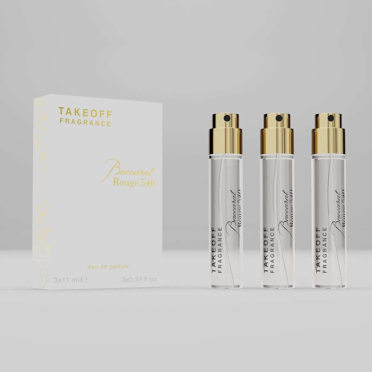 TAKEOFF - BACCARAT White - Beste Parfüm auf dem Markt - 3x11ml Superduft