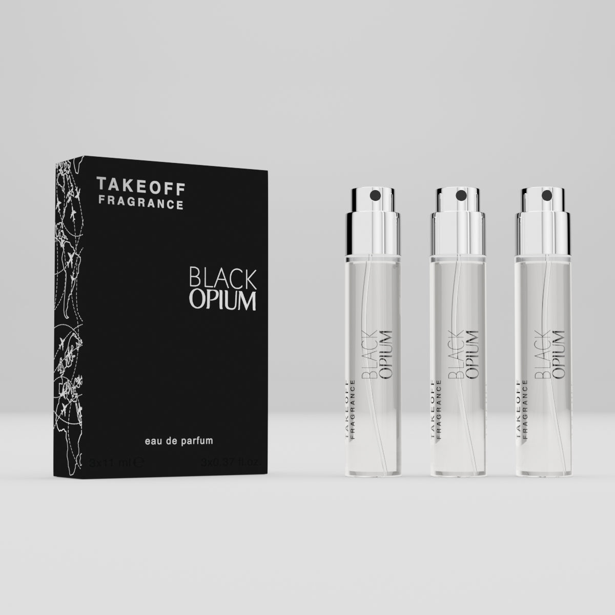 TAKEOFF - BLACK OPIUM - Beste Parfüm auf dem Markt - 3x11ml Superduft