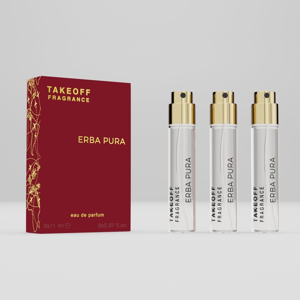 TAKEOFF -ERBA PURA- Beste Parfüm auf dem Markt - 3x11ml Superduft