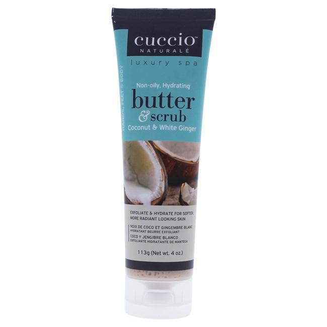 Butter und Peeling – Kokosnuss und weißer Ingwer von Cuccio für Unisex – 4 oz Peeling