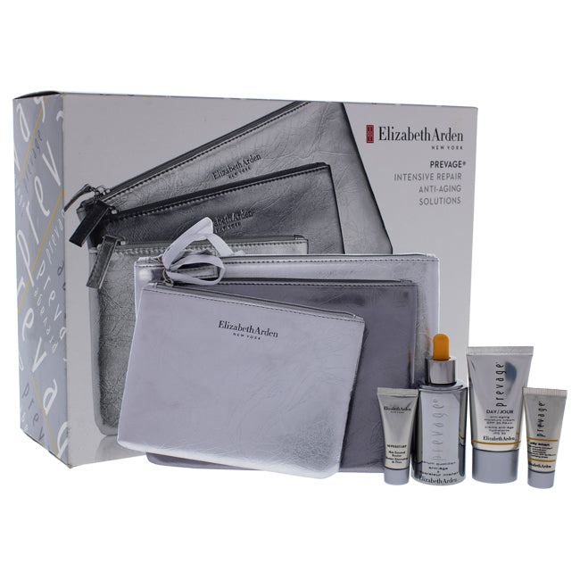 Prevage Intensive Repair Anti-Aging Solution Set von Elizabeth Arden für Unisex – 3-tlg. 1oz Tagesserum, 15ml Feuchtigkeitscreme LSF 30, 5ml City Smart LSF 50, 5ml Superstart Skin Renewal Booster, 3 Beutel