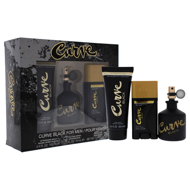 Curve Black von Liz Claiborne für Herren - 3-teiliges Geschenkset