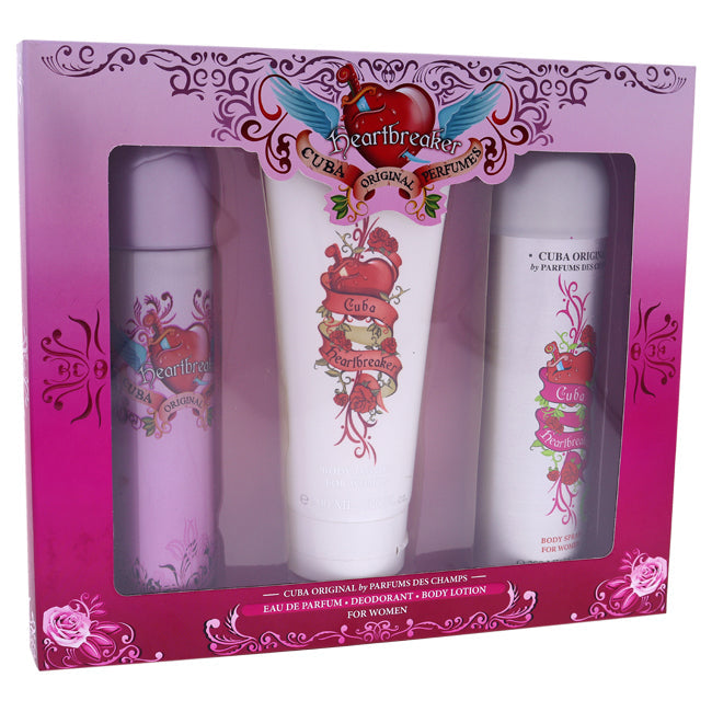 Cuba Heartbreaker von Cuba für Damen - 3-teiliges Geschenkset