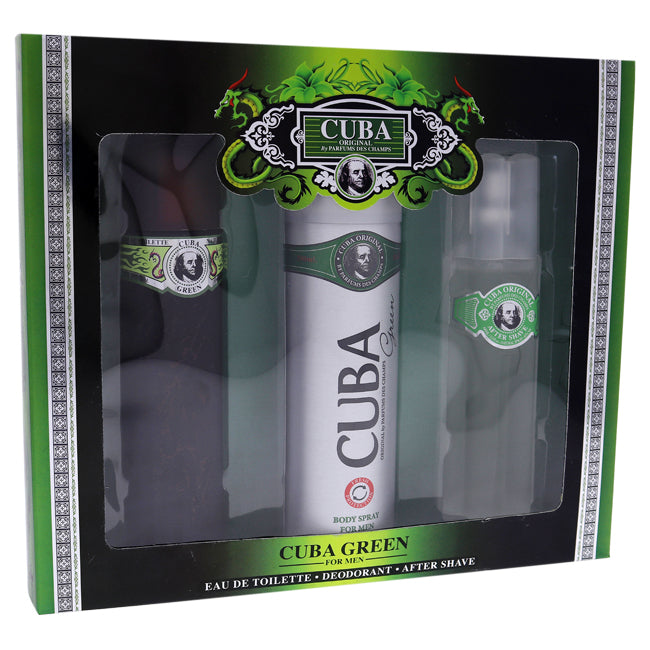 Cuba Green von Cuba für Männer - 3-teiliges Geschenkset