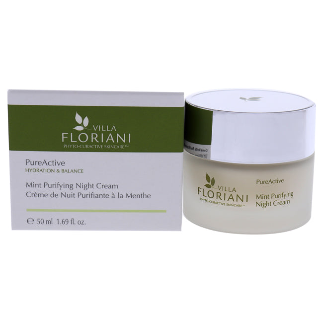 PureActive Purifying Night Cream - Mint von Villa Floriani für Unisex - 1,69 oz Creme