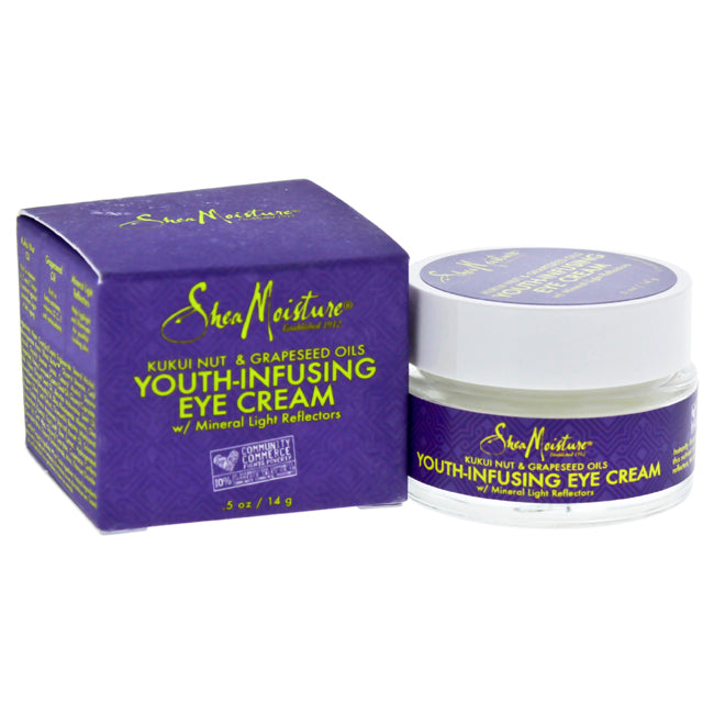 Verjüngende Augencreme mit Kukuinuss- und Traubenkernöl von Shea Moisture für Unisex – 0,5 oz Augencreme